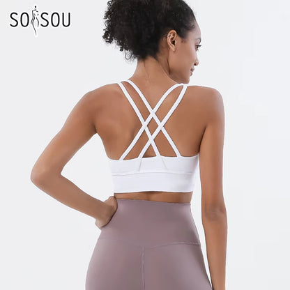 Nylon Top Women Bra Sexy Top Woman Breathable Underwear Women Fitness Yoga Sports Bra for Women Gym 30 Colors