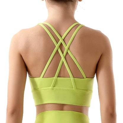 Nylon Top Women Bra Sexy Top Woman Breathable Underwear Women Fitness Yoga Sports Bra for Women Gym 30 Colors